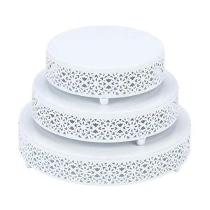 Witte metalen moderne cake staat rond standaard cupcake dessert houder dienblad voor baby shower bruiloft verjaardagspartij bakken gebak gereedschappen