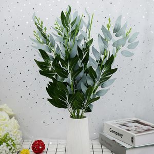 Decorative Flowers & Wreaths Silk Willow Leaf Branches Home Decor Fake Plant Artificial Leaves Bouquet Wedding Arrangement DecorationDecorat