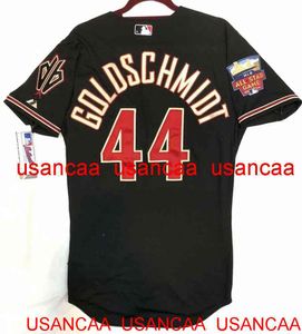 Zszyte #44 Paul Goldschmidt Black Jersey Jersey Jerseys Men Men Youth Baseball XS-5xl 6xl