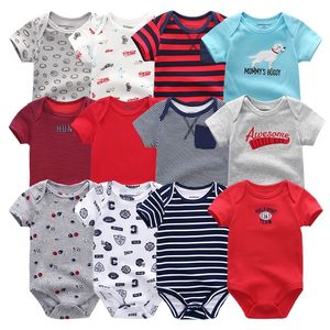 2021 6 Pz/set Unisex Neonato Ragazzo Unicorno Cotone Vestiti Della Ragazza Del Fumetto Delle Ragazze Vestiti Del Bambino Tute e Tute 210309