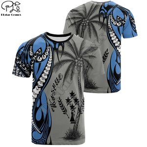 PLSTAR COSMOS Polinésia Moda Homens / Mulheres Kosrae t - shirts Impressão 3D Projetado Verão Verão Manga Curta Tee Tops Style-5 210629