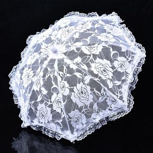 Fans & Parasols Lace Parasol Umbrella Bride Wedding Fashion Decoration Vintage Floral Embroidery For Tea Party Cosplay318m