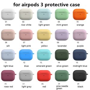 Custodia in silicone liquido per AirPods 3 2021 Custodia con auricolare antiurto per Air Pods 3 Fundas protettivi