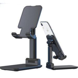 Titular dobrável Dobrável Estender Metal Desktop Tablet Tablet Table Support Swess Mobile Stand para iPhone IPAD Suporte Ajustável com caixa de varejo de alta qualidade