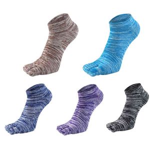 3 pares novos meias masculinas ao ar livre meias de algodão de algodão de algodão de algodão esportivo Cicling de corrida de dedo dedo dedo dedo Slipper Sock Y1209