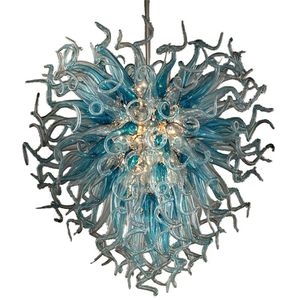 Kristal Sanatı toptan satış-Mercan şekli lüks cristal avize aydınlatma led sanat cam kolye ışıkları odası dekorasyon el üfleme cam özelleştirme kabul
