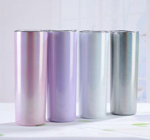 Ny 20oz Straight Skinny Sublimation Tumblers Färgbyte Muggar Blanks Koppar Rostfritt Stål Vatten Double Wall Isolerad EWB7700