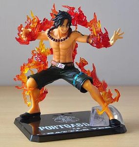 One Piece Portgas D Ace Battle Fire Action Figures Toys Japan Anime Collectible Figurines PVC Model Toy for Anime Lover Figurine C0220