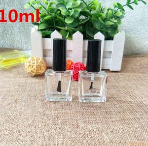 10ml New Style Lucency Empty Glass Nail Polish Square Bottles Paint Glue Packaging Containers
