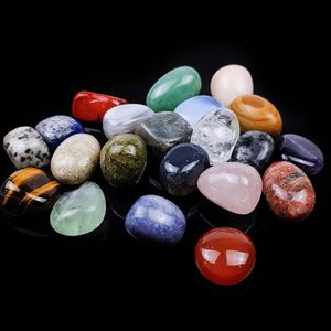 Polierte lose Chakra-Natursteinperle, Palme, Reiki-Heilquarz, Mineralkristalle, getrommelte Edelsteine, Handstück, Heimdekoration, Zubehör, gute Geschenke