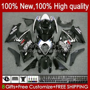 SUZUKI GSX R1000 GSXR 1000 1000CC 2007-2008 için Motosiklet Perileri, GSX-R1000 GSXR1000 K7 07 08 GSXR-1000 GSXR1000CC 2007 2008 OEM Fairing Kiti Siyah Beyaz Blk