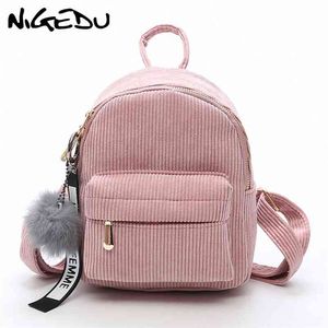 Cute velvet Backpack For Teenagers Children Mini Back Pack Kawaii Girls Kids Small Backpacks female Packbags Fur ball school bag 210922