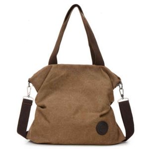HBP Handbag de bolsa de ombro de lona feminina não marca