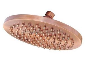 8 inch Rainfall Shower Head Antique Red Copper Round Shape Shower Heads Bathroom Rain Shower Head tsh002 H0911