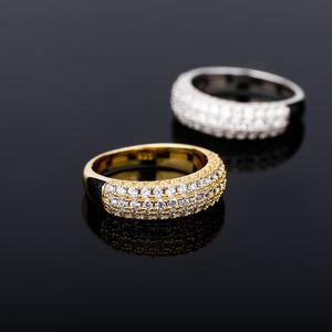 Brand Designer S925 Серебряные кольца Мужчины Женщины Мода 14K Настоящее Позолоченное кольцо Европейская и американская Мужской Хипсоп Блинг 3А Кубический Циркония Мужские Кольца