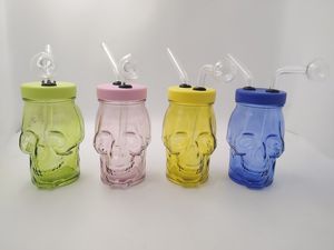 Skull Head Glass Hookahs Smoking Oil Burner Bubblers