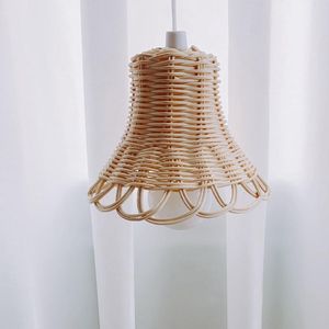 Lampa täcker nyanser kreativ rotting lampskärm hem bor äkta vävning dekorativa handgjorda hängande ljus dekor utan