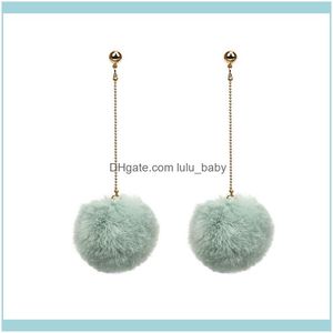 Dangle Jewelrydangle & Chandelier 7 Option Soft Pom Ball Long Chain Earrings Furry Fluffy For Girls Gift Aessories Drop Delivery 2021 B0Zwo