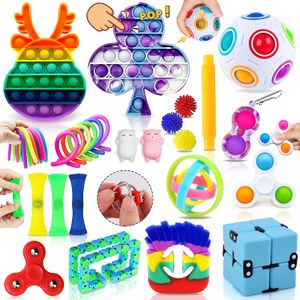Marckershome Fidgetおもちゃセット 自閉症のための感覚パックAdhd トレンディな無限の立方体 ポップチューブ 不安救済のおもちゃ大人の子供たちがギフトボックスを持つ子供たち
