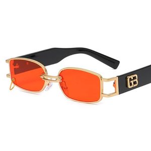 Neueste Hip Hop Designer Sonnenbrillen für Männer und Frauen Rap Fashion Square Gold Metallrahmen Luxus Frau Hiphop Brille