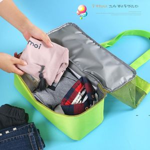 Ny varm bärbar utomhus dubbeldäck Värmeisolerad lunchlåda Tote Cooler Bag Bento Pouch Travel Storage Väskor EWD7235