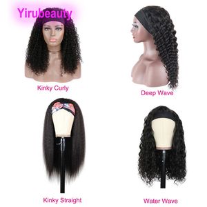 Malaysian Deep Wave Full-mechanism Wigs 100% Human Hair Capless Wigs Water Wave Kinky Straight Kinky Curly Natural Color 10-32inch