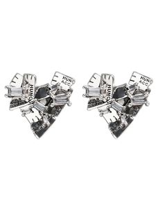 925 Sterling Silver Stud Unik Kärlek Reparation Broken Heart Earrings Kvinna Nisch Fashion Light Luxury High-end Smycken Tillbehör
