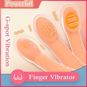 Massage Items G-spot Vibrator Finger Penis Sleeve Sex Toy for Woman Clitoris Stimulator Powerful Female Massage Vibrating Cock Rings