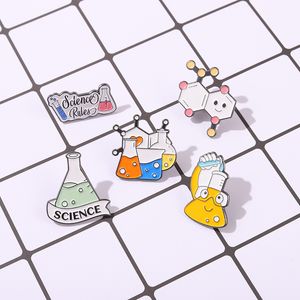 Brooches Pin for Women Cute Science Chemistry Fashion Dress Coat Shirt Demin Metal Funny Brooch Pins Badges Promotion Gift Jewelry