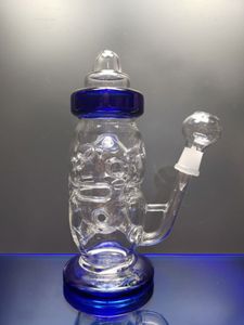 NY BABYBOTTLE BONG OLJE RIGS Vattenrör Återåtervinningssystem med ihålig design med 14,4 mm fog tjock glasoljebrännare Zeusartshop