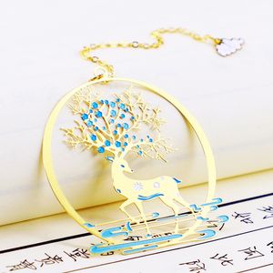 Group fan bookmark metal panda rabbit brass hollow Chinese style creative antiquity many different styles