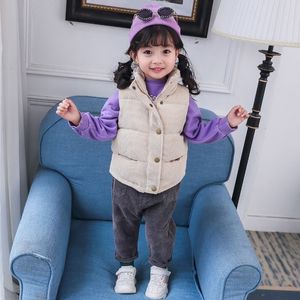 子供用暖かい厚いジャケットベストベビーコットンウィストコートキッズアウターコート子供服秋の男の子女の子20220301 Q2