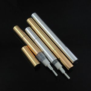 3ml Silver Gold Aluminium Twist Pen Portable Cosmetic Perfume Bottle Dail Up Klicka DIY Makeup Tool