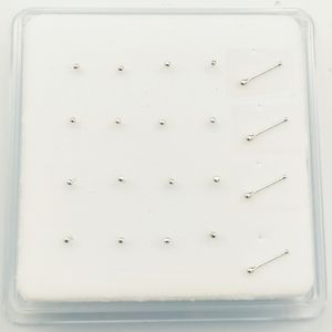 925 Sterling Silver 1 2 mm Boll Nose Studs Pins Bone Nez Body Piercing Smycken 20st Pack184b