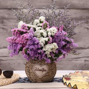 Dekoratif çiçek çelenk modern vazo rattan çiçek sepet oturma odası dekorasyon doğal kuru demet ev dekor düğün