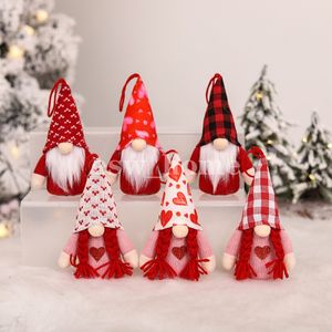Party Supplies Valentines Day Boy and Girl Couple Doll LED Luminous Faceless Forest Old Man Doll Pendant home Decoration
