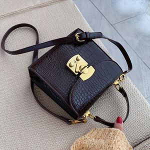Atacado Mini Padrão de Pedra PU Couro Crossbody Bags para Mulheres 2020 Lock Designer Ombro Messenger Bag Feminino Handbags