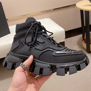 Casal de moda de inverno casual sapatos robô designer homens esportes sapato de esportes mid-cut design sapatilhas aquecer e respirável trecho malha tpu antiderrapante aumento sola