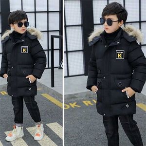Inverno garoto jaqueta menino parque crianças meninos com capuz de algodão grossa -30 graus HPY002 211203