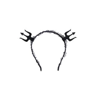 Clipes de cabelo Barrettes Gothic Halloween Band para mulheres Jóias de jóias Demon Fork Cosplay Acessórios criativos por atacado