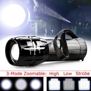 As lanternas tochas Bicycle 2000 lumen zoomable Q5 LED poderoso LED 3 Modo Tocha Zoom Lâmpada de luz externa ao ar livre