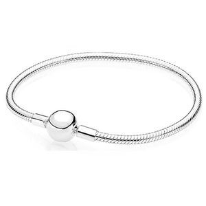 Novo 2021 100% 925 Sterling Silver Round Bracelet Fit DIY Original FShion Jóias Presente12