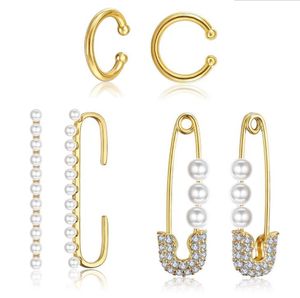 Safety Pin European Women Hoop & Hie Drop Delivery 2021 Earrings Jewelrysummer Fashion Jewelry Fresh Sea Pearl Bead Earring White Rainbow Cz