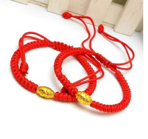 braccialetto di coppia con nodo di corda rossa per bracciali portafortuna fortunati lavorati a mano da donna