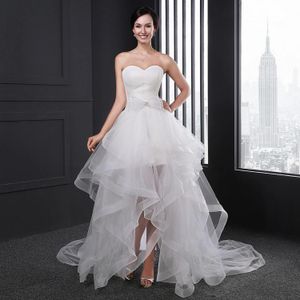 Yeni Stil Kısa Seksi Robe De Mariage Princesse Sevgiliye Brautkleider Hochzeitskleid Vestidos Boho Kat Uzunluk Gelinlik