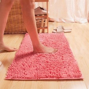 Large Size 60*90cm/70*140cm Thicken Chenille Bath Mat, Bathroom Rug Carpet for Living Room Floor Mat Tapete De Banheiro 220301