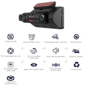 Car DVR 2 Cameras Lens NT96220 Chip FHD 3.0 Inch Dash Cam Auto Video Recorder Registrator Dvrs With infrared G-sensor
