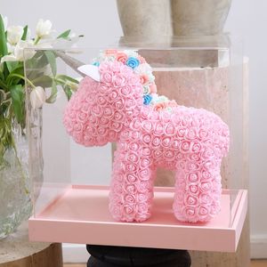 35 cm Valentine's Day Gift Pe Rose Unicorn Toys fylld full av kärlek Romantisk docka söta flickvän gåvor