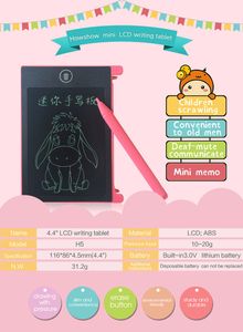 Tavolette da disegno per bambini da 4,4 pollici Scheda elettronica digitale LCD Scrittura Disegni Tablet Pad Tavole grafiche Blocco note per regalo per bambini Alta qualità