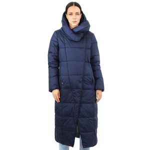 Kvinnors Down Jacket Parka Outwear With Hood Quilted Coat Kvinna Lång Varm Bomullskläder för Winter Ladies Trend 19-150 211008